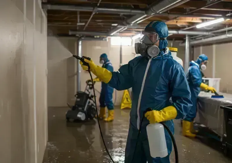 Basement Sanitization and Antimicrobial Treatment process in Fort Defiance, AZ